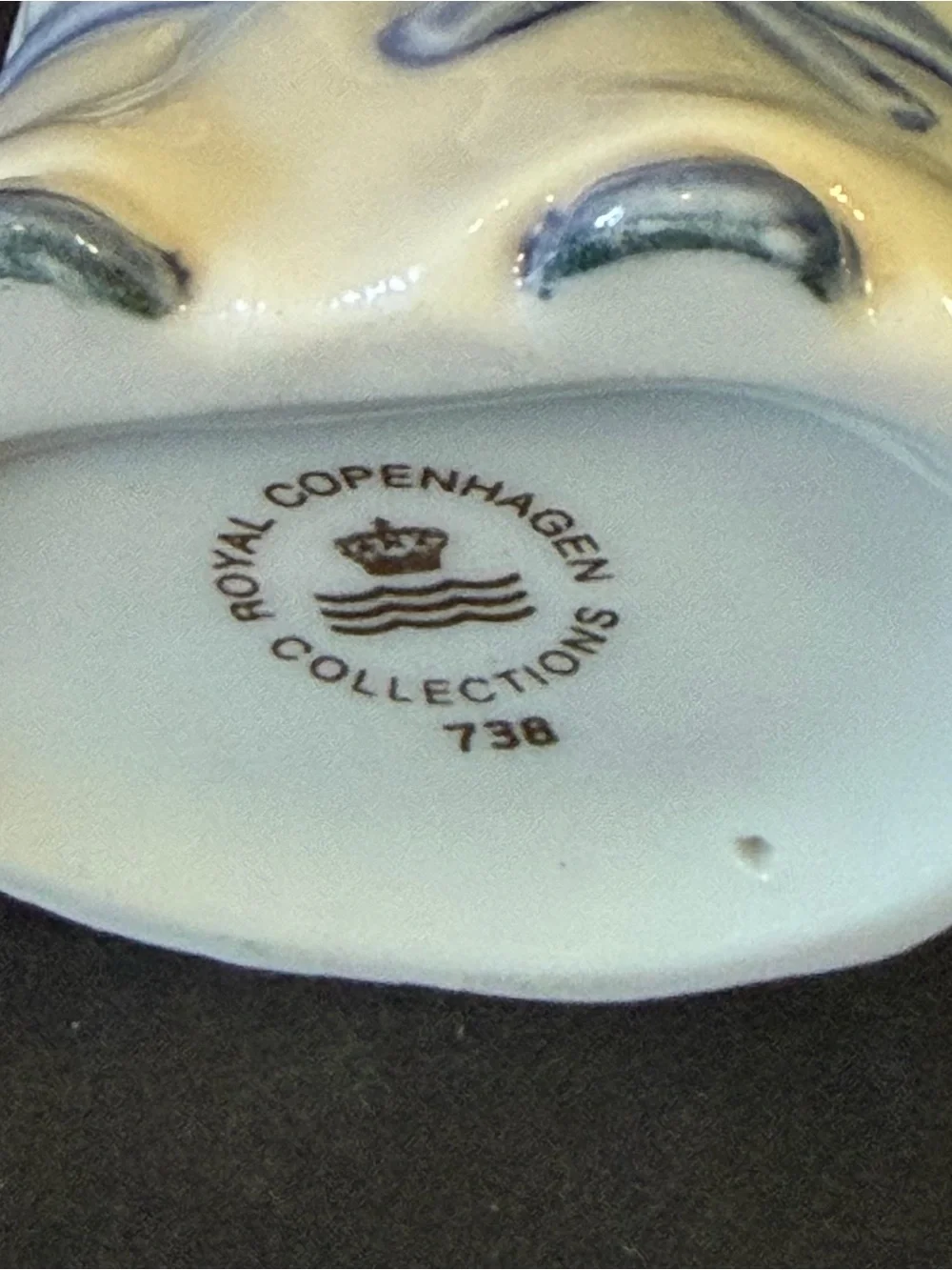 Royal Copenhagen Lisa Porcelain Christmas Ornament #738 2000 Girl Blue White
